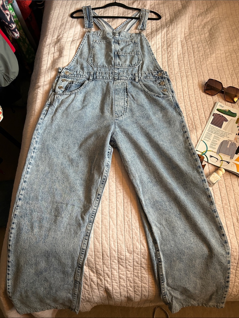 Free people we the free Ziggy Denim Overalls large - Picture 12 of 16